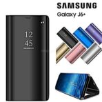 جراب J6+ مرآة، جراب متعدد الألوان، غطاء قلاب، غطاء مرآة SAMSUNG J6 PLUS