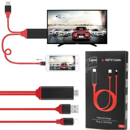 Adaptateur HDMI HDTV 1080p 4k Câble 1m pour iPhone iPad