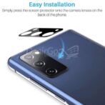 Protection d'objectif de caméra en métal anti-rayures, pour Samsung Galaxy S20