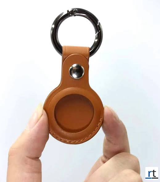 سلسلة مفاتيح من الجلد الصناعي لـ Apple Airtag, حالة وقائية لأبل AirTag, بلوتوث, تعقب الموقع
