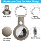 porte-clés en cuir simili pour Apple Airtag, étui de protection pour Apple AirTag, Bluetooth, traceur de localisation – Image 4
