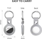 porte-clés en cuir simili pour Apple Airtag, étui de protection pour Apple AirTag, Bluetooth, traceur de localisation