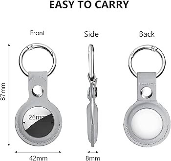 سلسلة مفاتيح من الجلد الصناعي لـ Apple Airtag, حالة وقائية لأبل AirTag, بلوتوث, تعقب الموقع