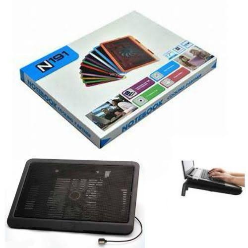 img_2075-4 Support de refroidissement pour ordinateur portable N191 avec ventilateur portable, fin et silencieux alimenté par USB et support intégré – Image 1