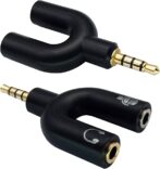 Adaptateur séparateur Audio AUX 3.5mm 4p vers AUX 3p Microphone et casque – Image 2