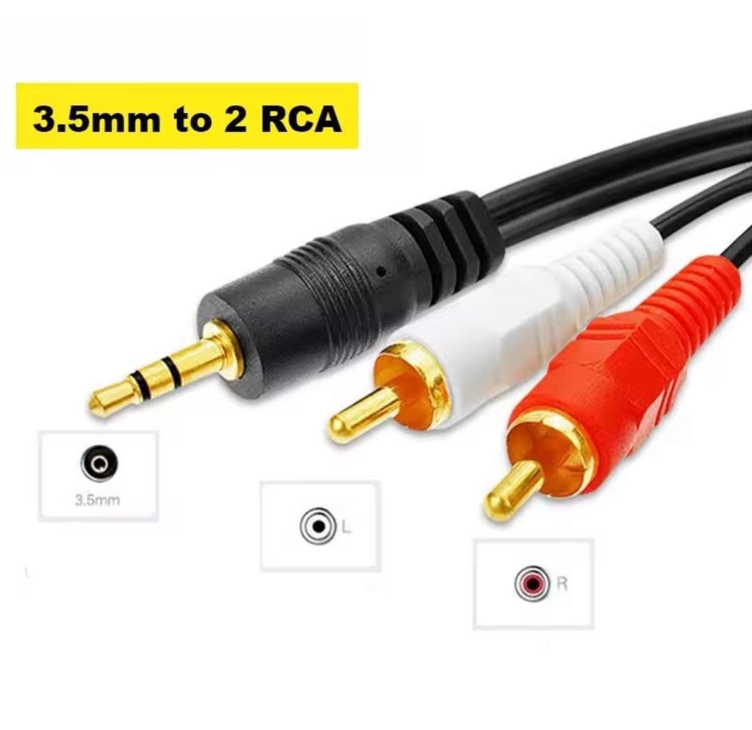 img_9كابل MP3 إضافي لراديو السيارة Cable Auxiliaire MP3 pour autoradio 2 RCA - الصورة 1