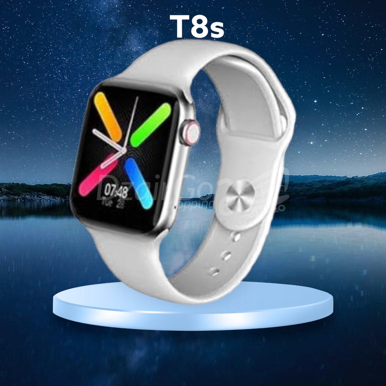 10000SmartWjpgh t8s ساعة رمادية / ساعة ذكية متصلة montre SmartWatch t8s gris /Smart watch Montre connectée - الصورة 1