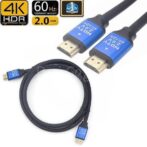Câble HDMI vidéo HD haute vitesse 4K 3D plaqué or avec Ethernet pour PS3, PS4, tv, Hdtv, câble HDMI 4k 1.5m