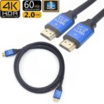Câble HDMI vidéo HD haute vitesse 4K 3D plaqué or avec Ethernet pour PS3, PS4, tv, Hdtv, câble HDMI 4k 1.5m