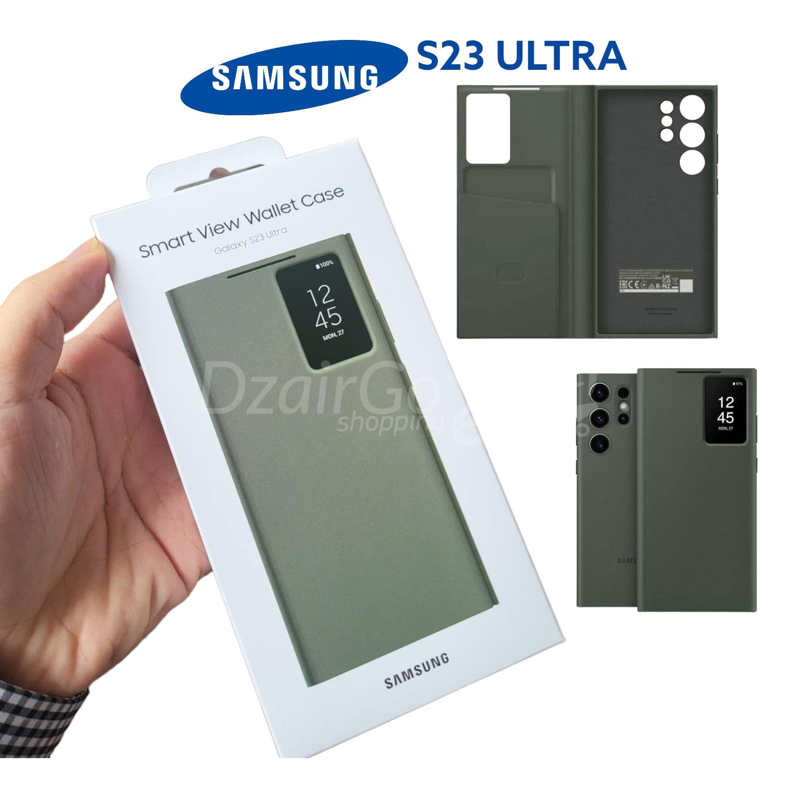 10000حافjpg سامسونج S23 الترا سمارت فيو اصلية Pochette Étui Portefeuille Samsung S23 Ultra Smart View ORIGINAL- Vert foncé s23ultra - الصورة 1