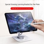⁦دعم الكمبيوتر اللوحي والكمبيوتر المحمول بقاعدة دوارة 360 درجات, قابلة للتعديل وقابلة للطي للرسم, متوافق مع آيباد برو إير ميني وغيره⁩ - الصورة ⁦2⁩