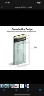 ⁦حافظة كمبيوتر جوجل بيكسل فائقة النحافة والشفافة 8  جراب خلفي واقٍ صلب مضاد لبصمات الأصابع من Pixel8⁩ - الصورة ⁦3⁩