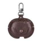 حافظة لهاتف هواوي FreeBuds Pro Business حافظة جلدية واقية مع خطاف (بني غامق) - الصورة 2