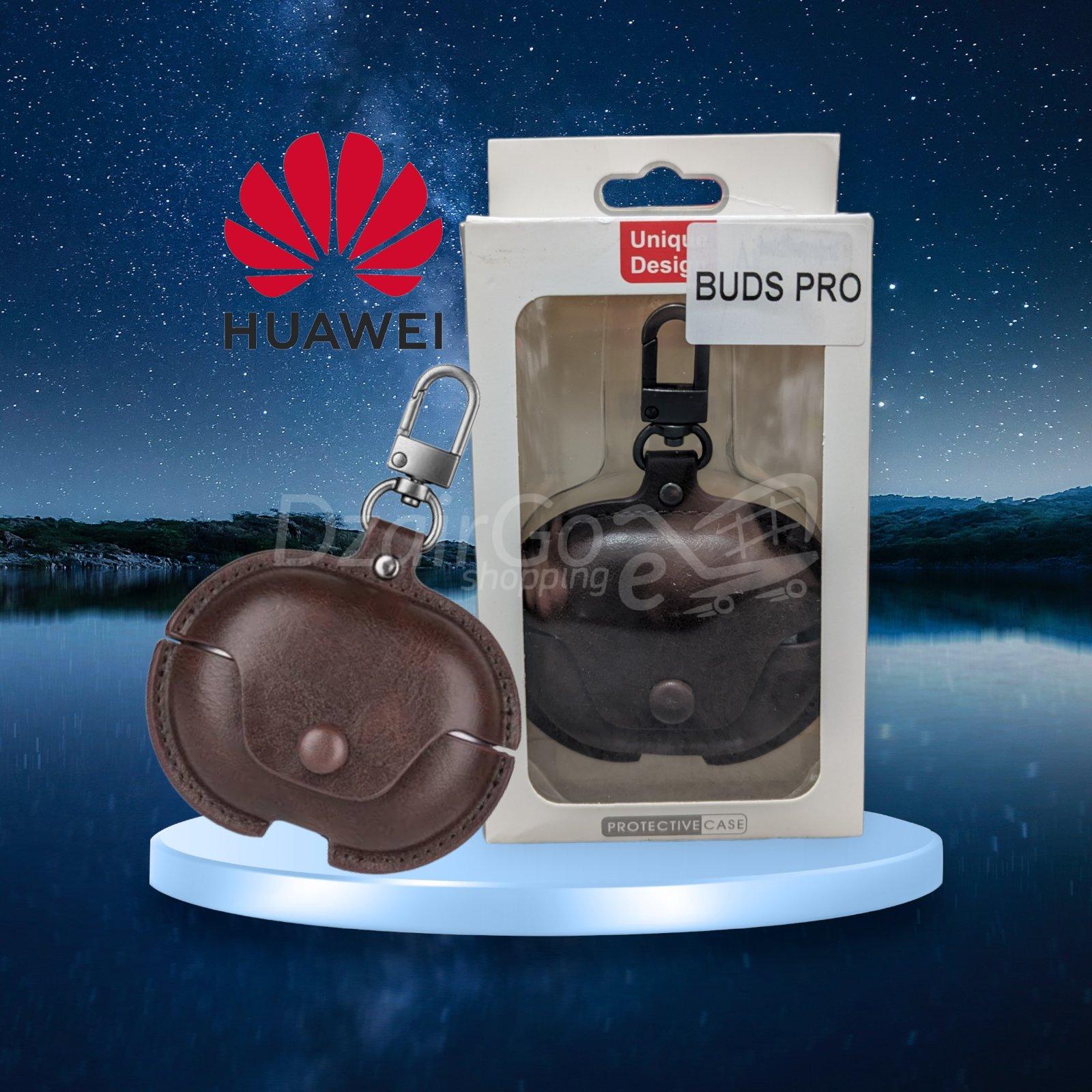 10000حافjpg لهاتف هواوي FreeBuds Pro Business حافظة جلدية واقية مع خطاف Étui Pour Huawei FreeBuds Pro Business Étui de protection en cuir pour écouteurs avec crochet (marron foncé) - الصورة 1