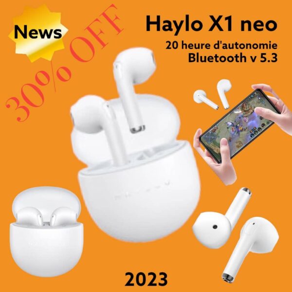 Écouteurs Bluetooth HAYLO x1 neo sans fil Bluetooth 5.3 Haylou  Autonomie 20H