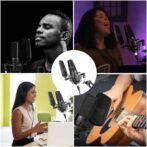 BOYA M1000 Microphone audio Microphone à condensateur de studio à grande membrane 24V 48V Alimentation fantôme et boîtier robuste pour l'enregistrement vocal Singer Podcasting Broadcasting Video – Image 5