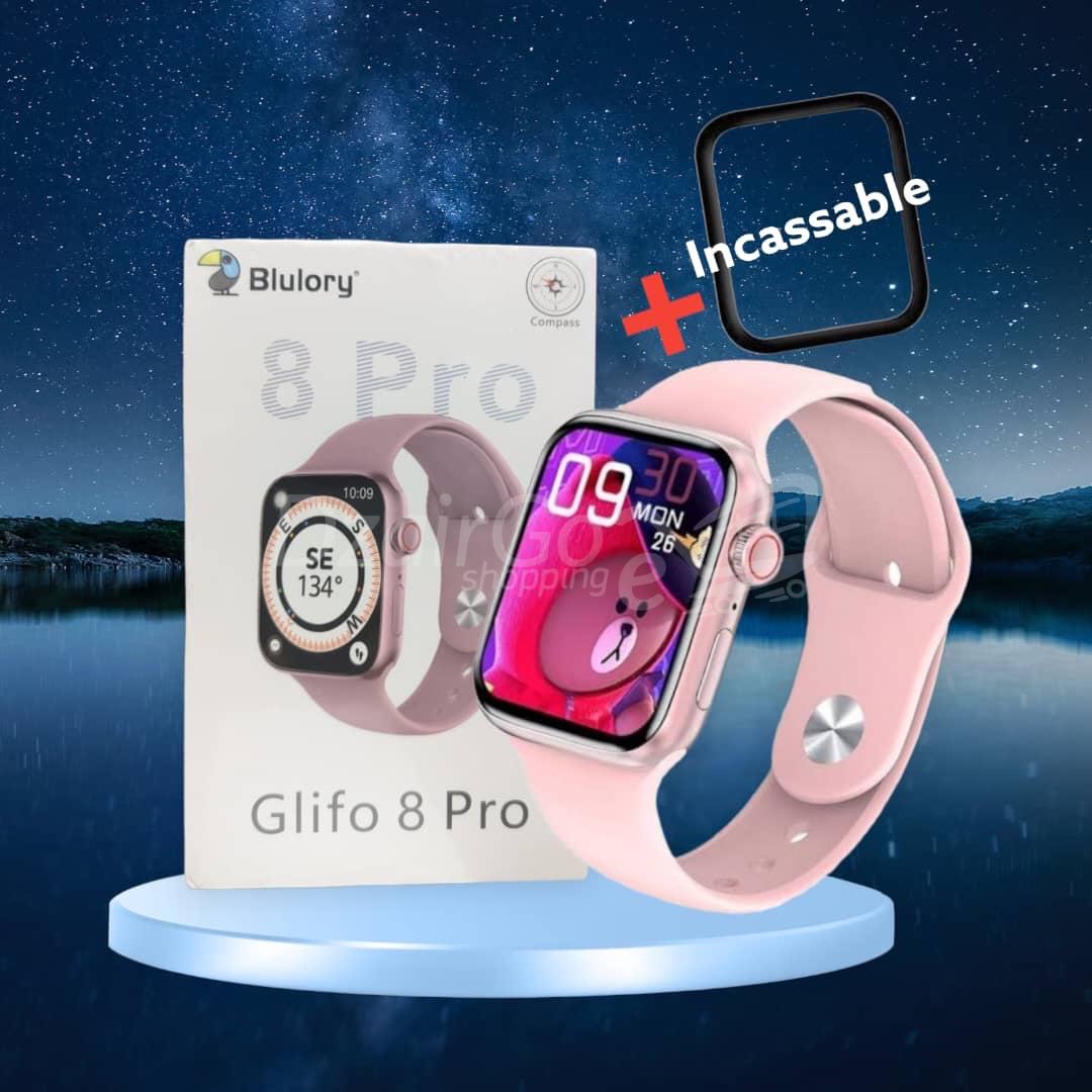 A94CFA05-4B62-4EE1-BF1F-EA63B41FC335ة5سارتفع الذهب للمحترفينغير قابل للكسر Montre connecté Blulory glifo 8 pro rose gold + incassable Ceramique - الصورة 1