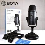 BOYA Microphone à condensateur USB BY-PM500 avec support de bureau pour streaming, podcast, YouTube Windows Mac PC et Smartphone USB-C – Image 3