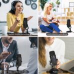 ميكروفون مكثف USB من BOYA BY-PM500 مع حامل سطح المكتب للبث, تدوين صوتي, YouTube Windows Mac PC والهواتف الذكية USB-C - الصورة 6