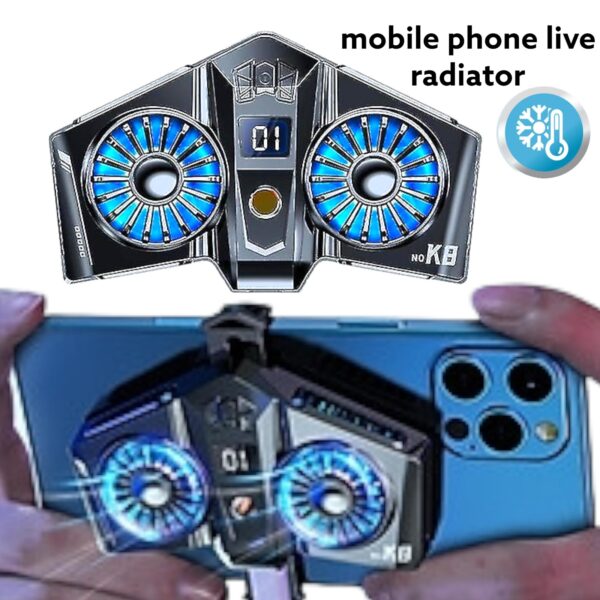 Double ventilateur de refroidissement K8 pour téléphone Portable, système de refroidissement pour Smartphone PUBG