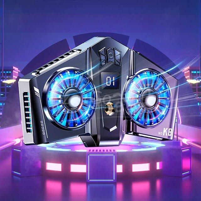 1000003470.jpg K8A/K8 pince magnétique rvb semi-conducteur téléphone portable tablette double ventilateur de refroidissement radiateur dissipateur de chaleur support pour PUBG Mobile – Image 2