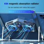 ⁦K8A/K8 مشبك مغناطيسي RGB أشباه الموصلات الهاتف المحمول اللوحي المزدوج مروحة التبريد المبرد بالوعة الحرارة قوس ل PUBG المحمول⁩ - الصورة ⁦3⁩