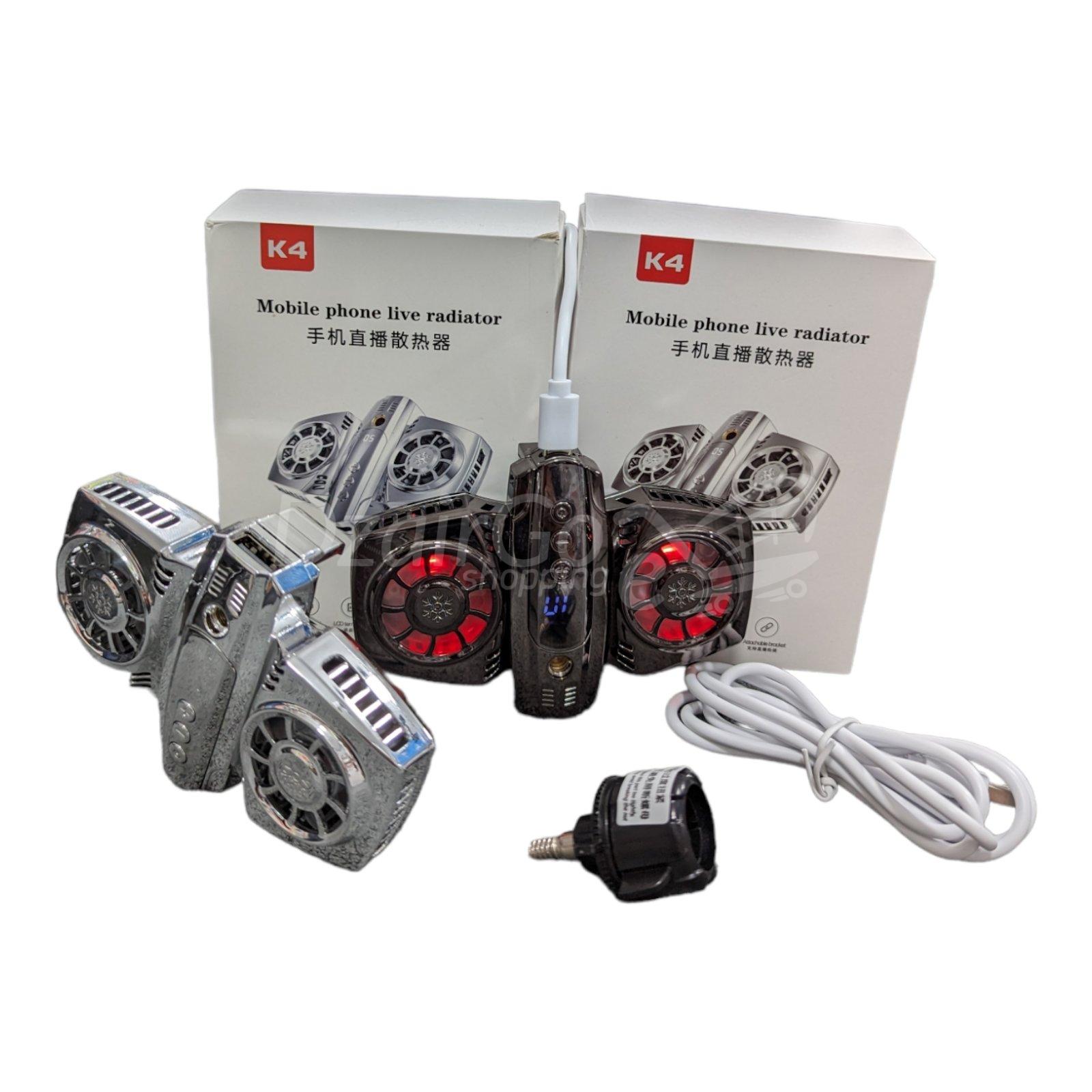 1000003478.jpg K4 téléphone portable radiateur semi-conducteur double ventilateur de refroidissement pour PUBG Mobile refroidisseur téléphone portable dissipateur de chaleur pour iphone/Sumsung/Xiaomi ect,,, – Image 4