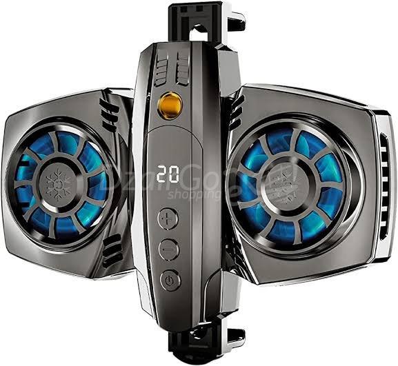 1000003480.jpg K4 téléphone portable radiateur semi-conducteur double ventilateur de refroidissement pour PUBG Mobile refroidisseur téléphone portable dissipateur de chaleur pour iphone/Sumsung/Xiaomi ect,,, – Image 3