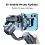 K4 téléphone portable radiateur semi-conducteur double ventilateur de refroidissement pour PUBG Mobile refroidisseur téléphone portable dissipateur de chaleur pour iphone/Sumsung/Xiaomi ect,,, – Image 5