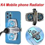 K4 téléphone portable radiateur semi-conducteur double ventilateur de refroidissement pour PUBG Mobile refroidisseur téléphone portable dissipateur de chaleur pour iphone/Sumsung/Xiaomi ect,,, – Image 6