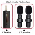 Double Microphone sans fil blutooth K35 Prise jack 3,5 mm – Image 2