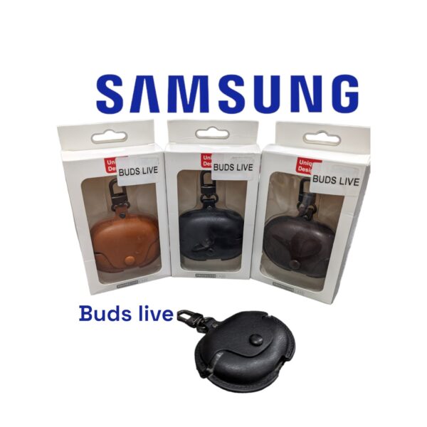 Étui en cuir pour écouteurs Samsung Galaxy Buds Live, étui pour écouteurs Buds Pro / Galaxy Buds2, housse accessoires de casque, étuis avec porte-clés