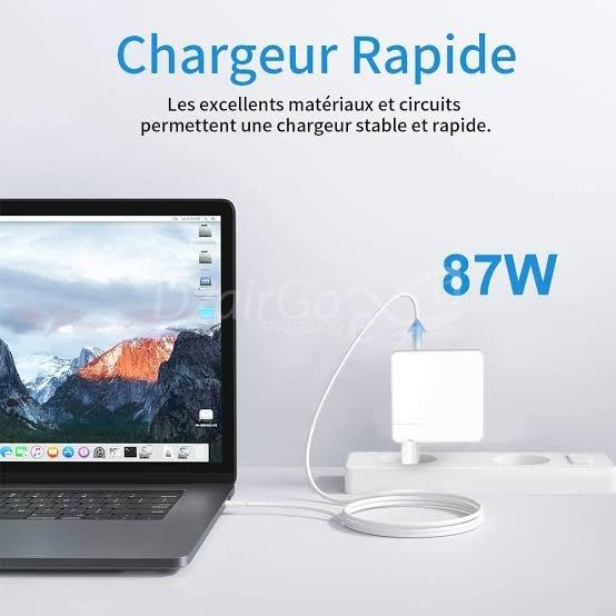 10000شاحjpgيو اس بي سين يو اس بي سي لجهاز ماك بوك برو Chargeur USB C, 87W USB C Chargeur MacBook Pro - الصورة 2