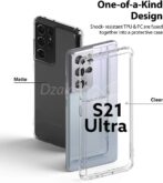 حافظة مضادة للانفجار S21 شفافة للغاية لهاتف Samsung S21 Ultra