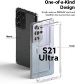 حافظة مضادة للانفجار S21 شفافة للغاية لهاتف Samsung S21 Ultra