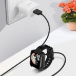 شاحن ساعة smsrt مغناطيسي لساعة Xiaomi Mi Watch Lite Redmi Watch طول 1 متر أسود . ساعة ذكية/ساعة متصلة - الصورة 4