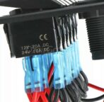 Panneau de commutation de voiture et bateau, voltmètre numérique étanche, port PD type c + USB 3.0 super fast pour touristes, sortie 12V / 24v , bascule LED BLOMarine, 6 gangs – Image 5