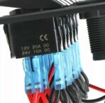 Panneau de commutation de voiture et bateau, voltmètre numérique étanche, port PD type c + USB 3.0 super fast pour touristes, sortie 12V / 24v , bascule LED BLOMarine, 6 gangs – Image 5