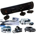 علامة السيارة 4 في 1, عرض الجهد الرقمي, 5 شاحن يو اس بي 3.0 سريع للغاية, مقبس مقاوم للغبار 12 فولت/24 فولت - الصورة 2