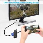 ⁦محول المحور 5EN1 من النوع إلى 4K HDMI/VGA/Auxiliary Audio 3.5/USB 3.1/PD Super Fast Macbook ipad Smartphone⁩ - الصورة ⁦7⁩