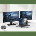 Station d'accueil original onten adaptateur type c universelle 14en1 type c pour ordinateur portable USB C double moniteur 4K MacBook iPad – Image 5