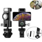 GUIDER Support Téléphone Moto /Vélo Solide Multifonction Rotation 360 Torche Led - Noir – Image 2