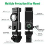 GUIDER Support Téléphone Moto /Vélo Solide Multifonction Rotation 360 Torche Led - Noir – Image 3