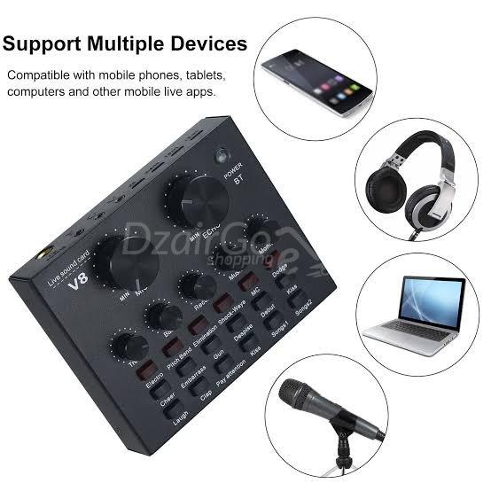 10000بطاjpg صوت بلوتوث وميكروفون لتسجيل التعليق الصوتي الاحترافي carte de son bluetooth et Microphone pour enregtrement de voix off professionnel - الصورة 4