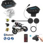 Bluetooth casque moto sans fil casque FM GPS deux côtés