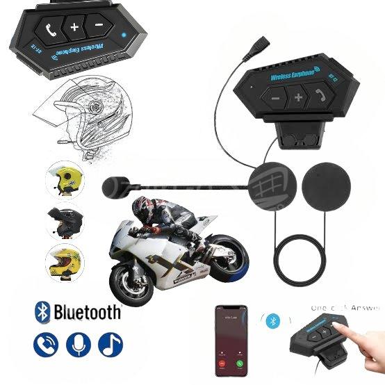 Bluetooth casque moto sans fil casque FM GPS deux côtés