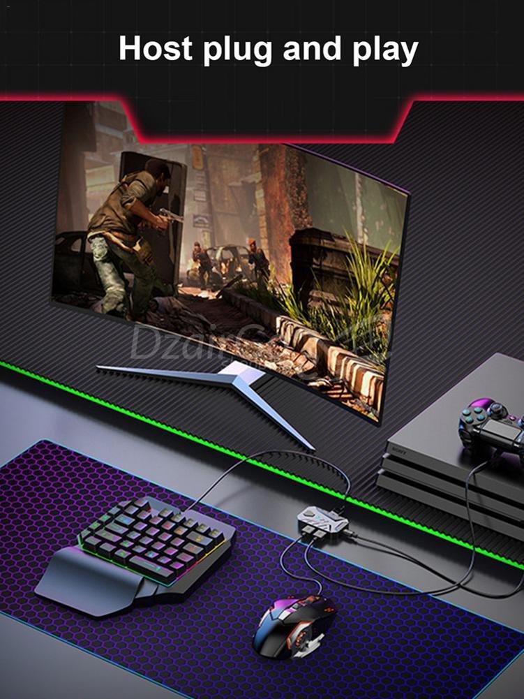 10000لوحjpgمفاتيح وماوس للألعاب مع محول مدمج نينتندو سويتشبلاي ستيشن 4 Clavier et souris de jeu avec convertisseur intégré, Nintendo Switch, PS4, consoles Xbox ,gamer, gaming - الصورة 2