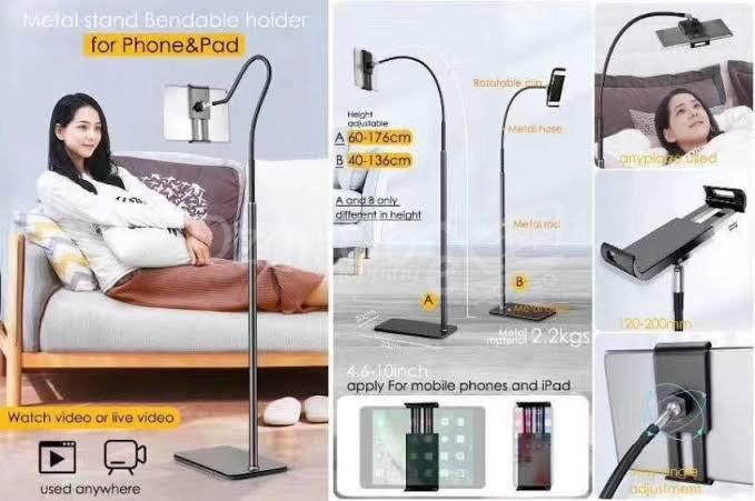 1000006854.jpg Support de sol pour tablette avec col de cygne métallique – Image 3