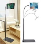 حامل أرضي للكمبيوتر اللوحي مزود برقبة معدنية