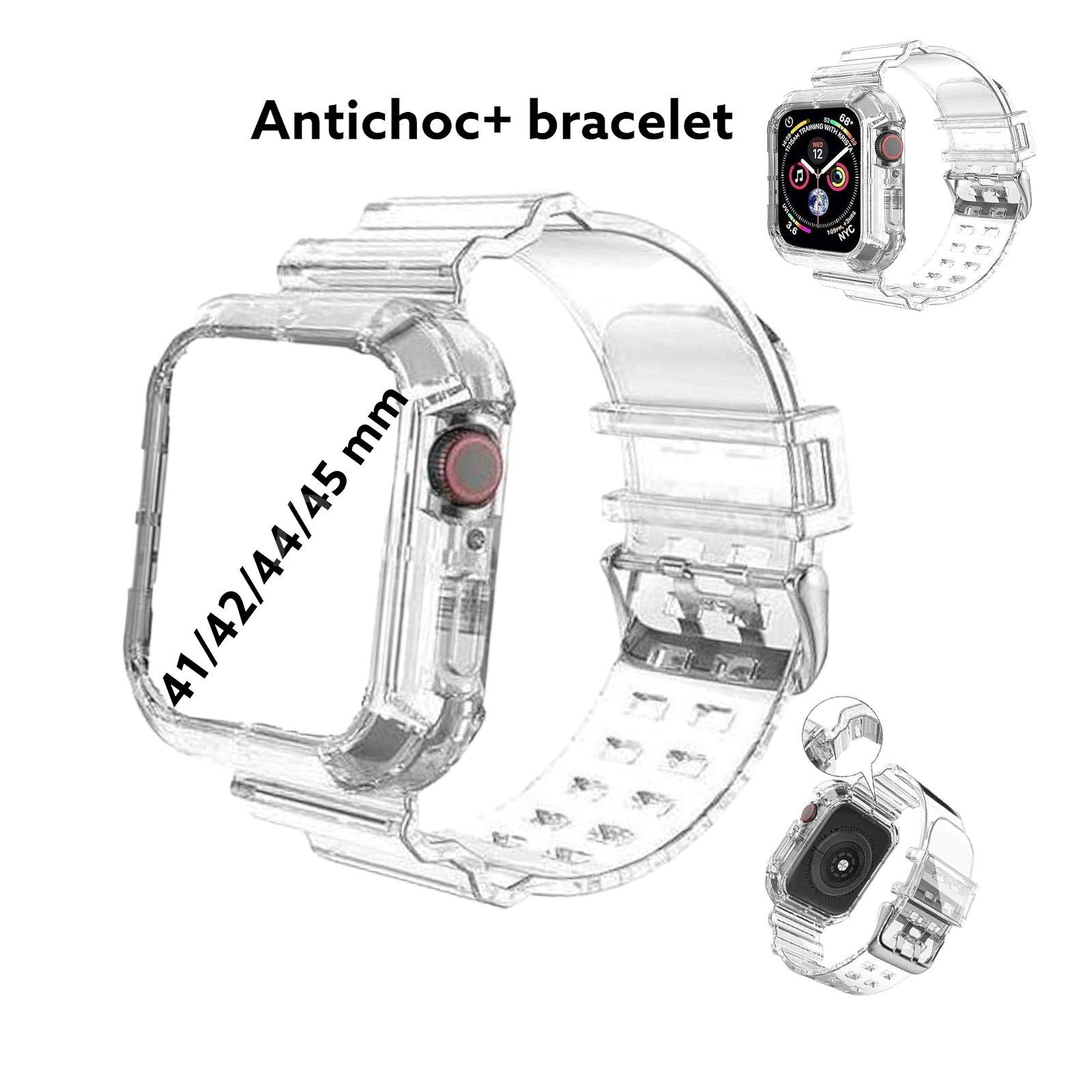10000سواjpgساعة ابيل سيليكون شفافلة bracelet appel watch silicone transparent. smartwatch /montre connectée - الصورة 1